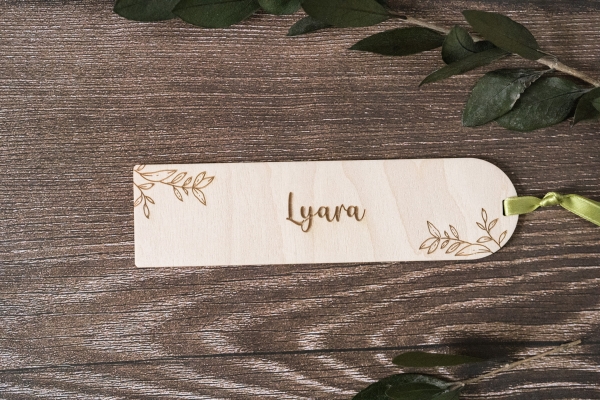 Lesezeichen floral  -personalisiert-